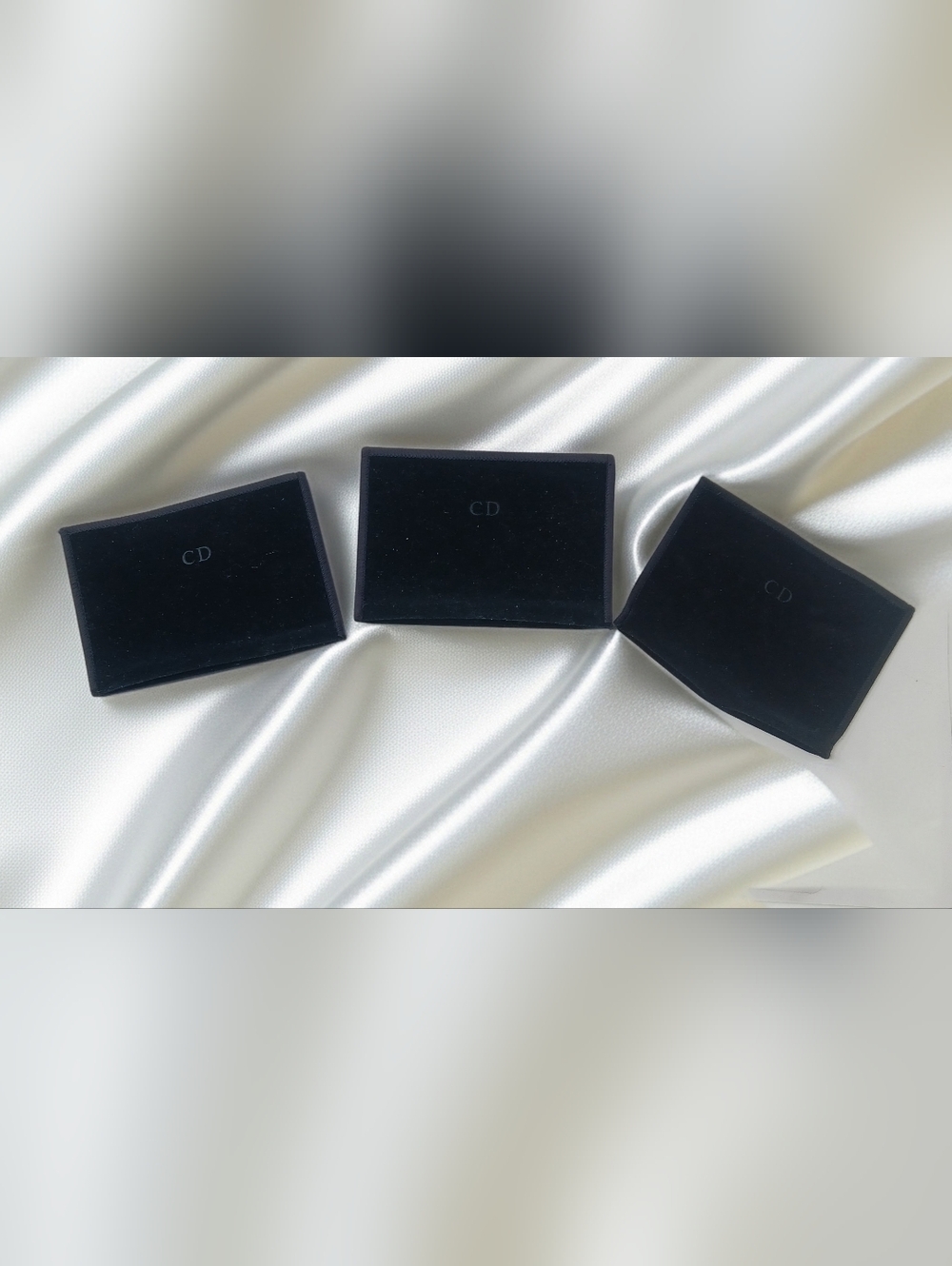 Lot Of 3 Dior Black Velvet Jewelry & Accessory Dust Pouches